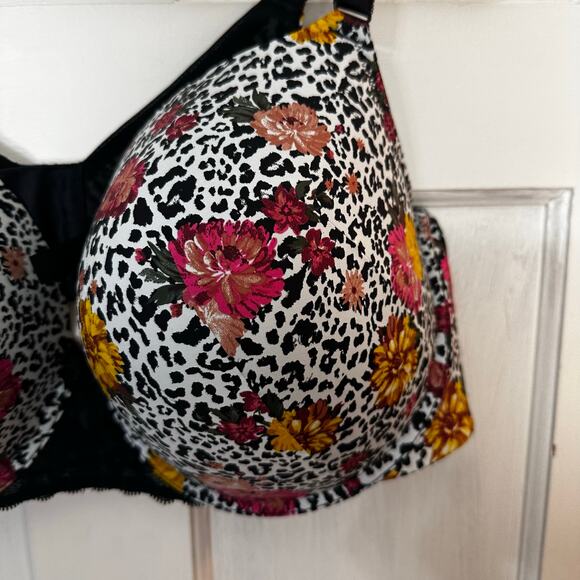 Torrid Curve Bra Womens Size 50C Animal Floral‎ Print Padded Nylon Lace Spandex - Picture 3 of 11
